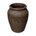 Cylindrical Clay Jar