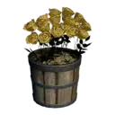 Yellow Rose Flower Pot