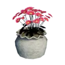 White Flower-Shaped Marigold Pot