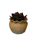 Purple Flower-Shaped Cactus Pot