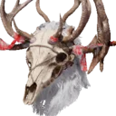 White Horn Leather Helm